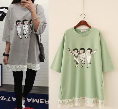 甜美新風尚，輕盈一夏——A80L64花邊寬松純棉五分袖T恤女裝批發指南